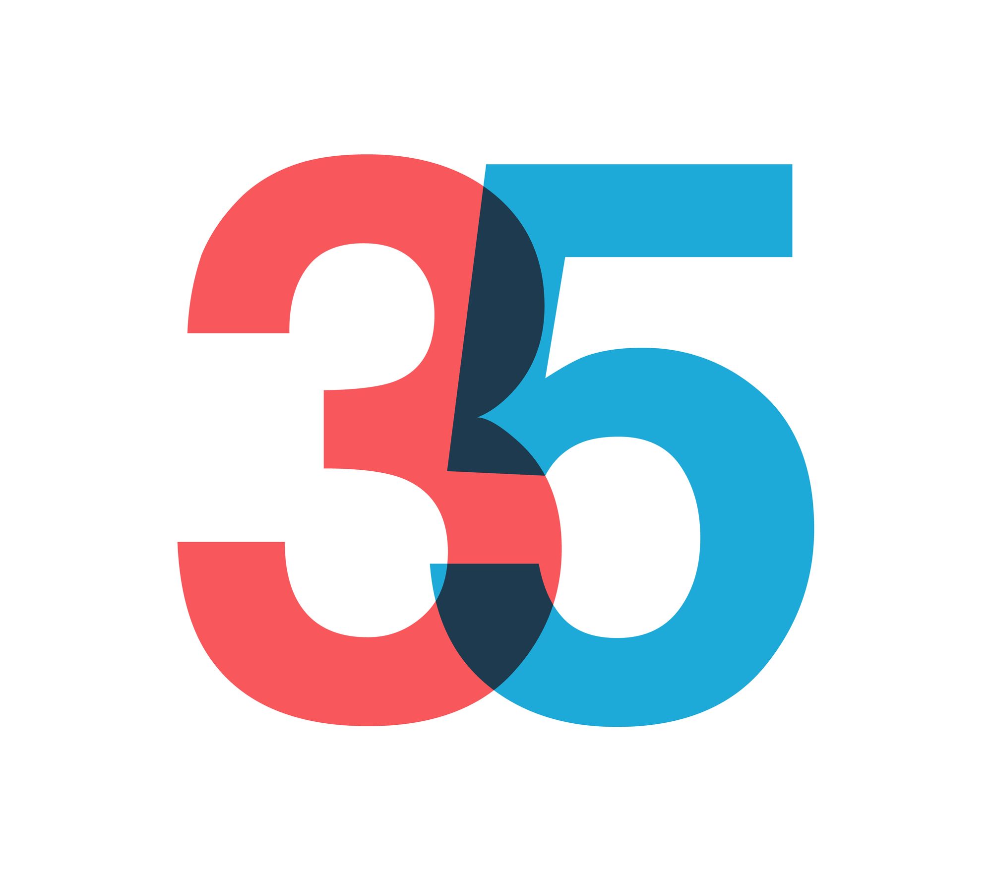 「35」という数字のイラスト
